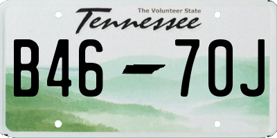 TN license plate B4670J