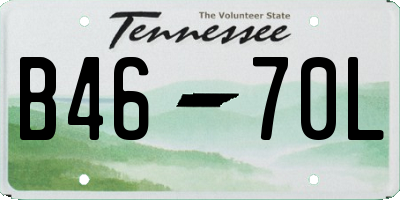 TN license plate B4670L