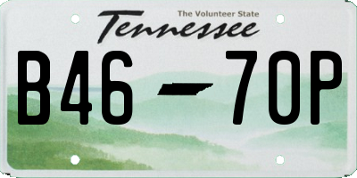 TN license plate B4670P