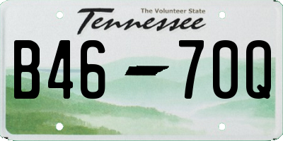 TN license plate B4670Q