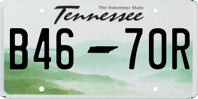 TN license plate B4670R