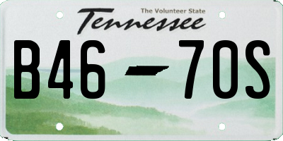 TN license plate B4670S