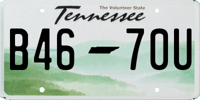 TN license plate B4670U