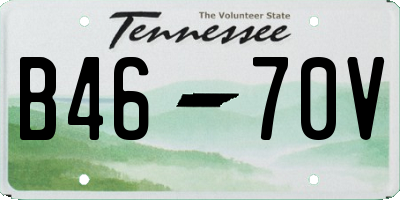 TN license plate B4670V