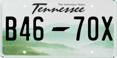 TN license plate B4670X