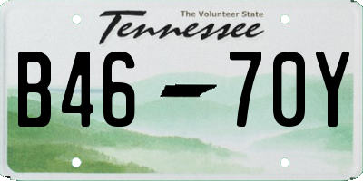 TN license plate B4670Y