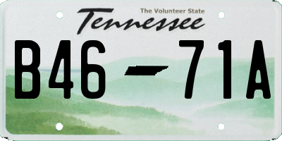 TN license plate B4671A