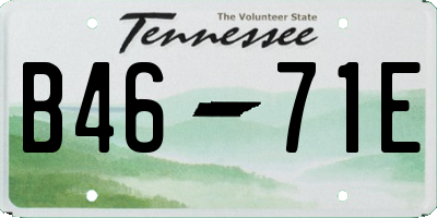 TN license plate B4671E