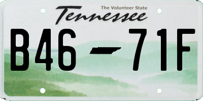 TN license plate B4671F