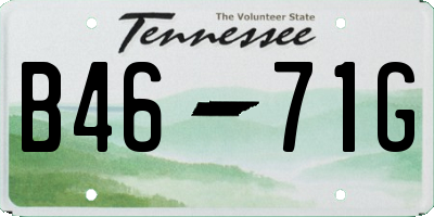 TN license plate B4671G