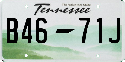 TN license plate B4671J