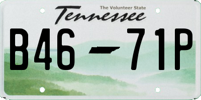 TN license plate B4671P