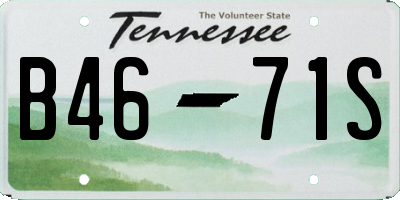 TN license plate B4671S