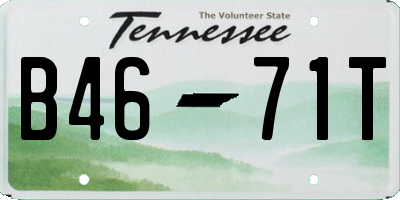 TN license plate B4671T