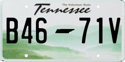 TN license plate B4671V