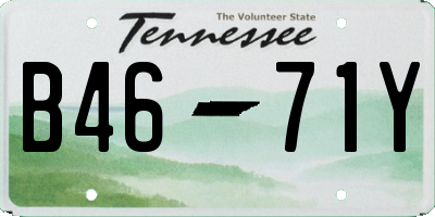 TN license plate B4671Y