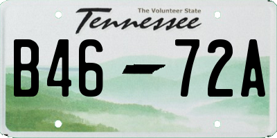TN license plate B4672A