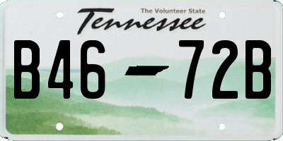 TN license plate B4672B