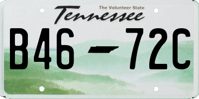 TN license plate B4672C