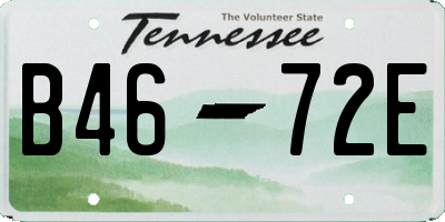 TN license plate B4672E