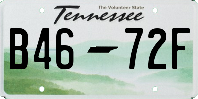 TN license plate B4672F