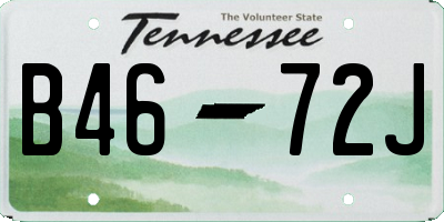TN license plate B4672J