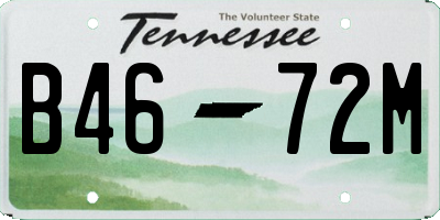 TN license plate B4672M