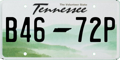TN license plate B4672P