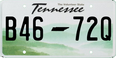 TN license plate B4672Q