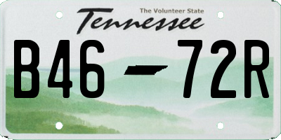 TN license plate B4672R
