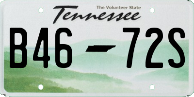 TN license plate B4672S