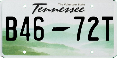 TN license plate B4672T