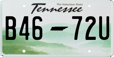 TN license plate B4672U