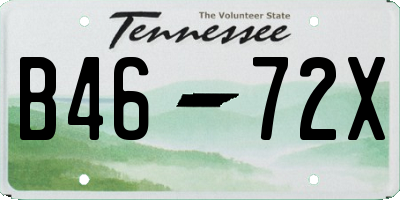 TN license plate B4672X