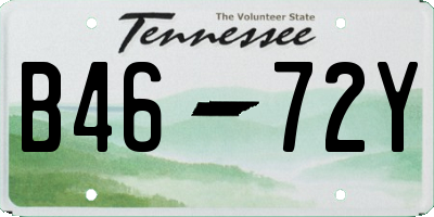 TN license plate B4672Y