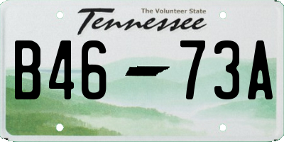 TN license plate B4673A