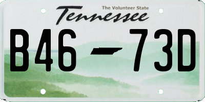 TN license plate B4673D