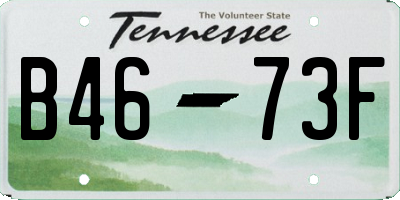 TN license plate B4673F