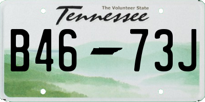 TN license plate B4673J