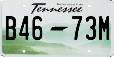 TN license plate B4673M