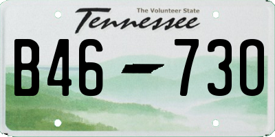 TN license plate B4673O