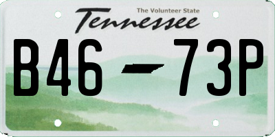 TN license plate B4673P
