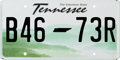 TN license plate B4673R