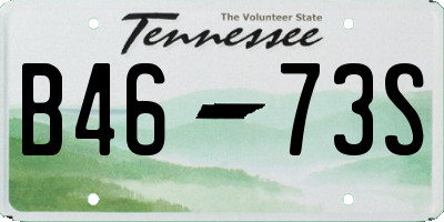 TN license plate B4673S