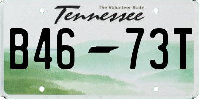 TN license plate B4673T