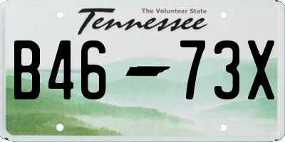 TN license plate B4673X