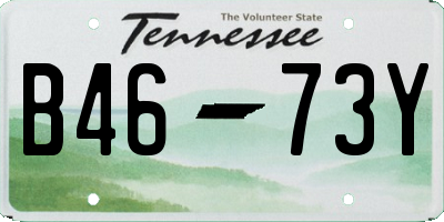 TN license plate B4673Y
