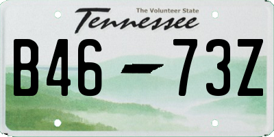 TN license plate B4673Z
