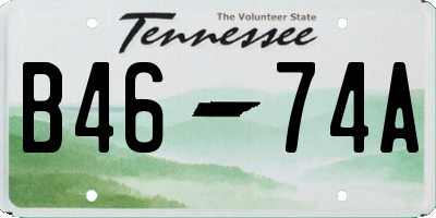 TN license plate B4674A