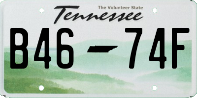 TN license plate B4674F